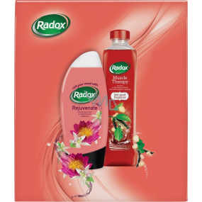 Radox Rejuvenate Pomerančové květy a Lotosový květ sprchový gel 250 ml + Muscle Therapy koupelová pěna 500 ml, kosmetická sada