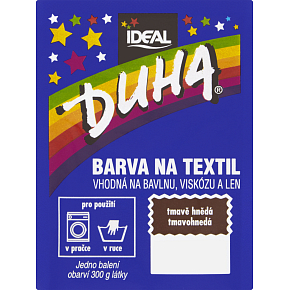 Ideal Duha ciemny brązowy, barwa do tkanin na bawełnę, wiskozę i len, na 300 g tkaniny, 15 g