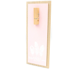 Nekupto Home Decor Drewniana deska z kółkiem lila 30 x 12 cm