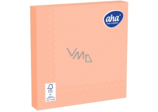 Aha Papírové ubrousky 3 vrstvé 33 x 33 cm 20 kusů jednobarevné lososové
