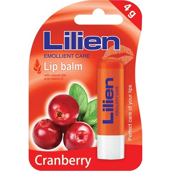 Lilien Cranberry balzám na rty 4 g