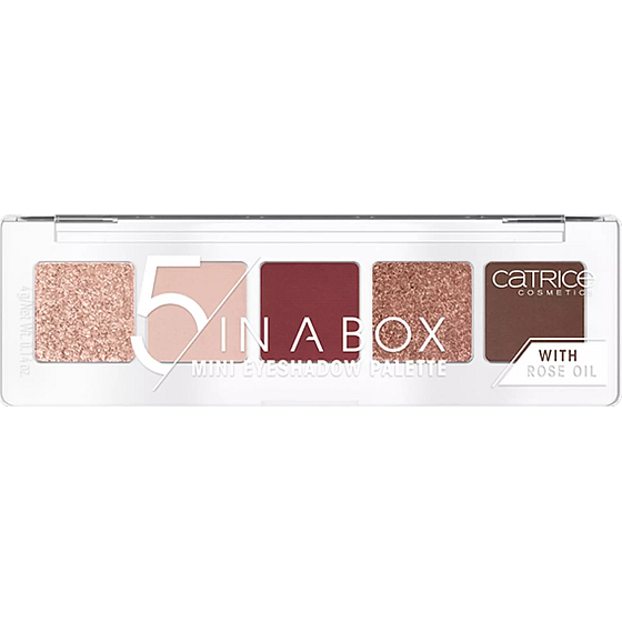 Catrice 5 In A Box Mini Eyeshadow Palette paleta očních stínů 060 Vivid Burgundy Look 4 g