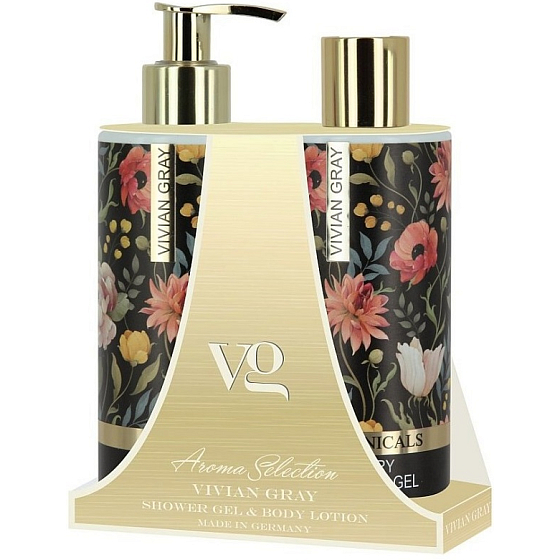 Vivian Gray Botanicals luksusowe mleczko do ciała 250 ml + luksusowy żel pod prysznic 250 ml, zestaw kosmetyczny dla kobiet