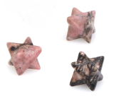 Rodonit Merkaba amulet z naturalnego kamienia 13 mm, duży leczyciel serca