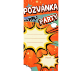 Zaproszenie na urodzinową imprezę Komiks 20 x 10 cm 5 sztuk