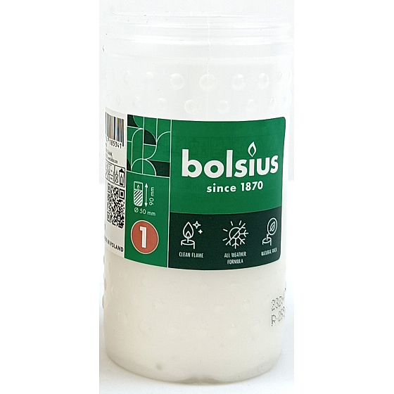 Bolsius Parafinowa świeca 90 x 50 mm, czas palenia 20 godzin 1 sztuka