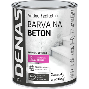 DENAS NA BETON farba na beton, 0110 szara, 0,7 kg