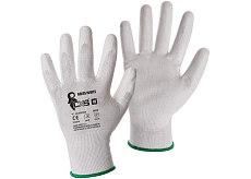Brita CXS White rękawice robocze, białe, zanurzone w poliuretanie, rozmiar 7, 1 para