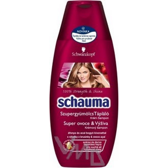 Schauma Super ovoce & Výživa šampon na suché vlasy vyživuje, vrací lesk 250 ml