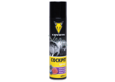 Coyote Cocpit Jagody leśne antystatyczny, czyści i pielęgnuje plastik, skórę, gumę, drewno, skórę ekologiczną w wnętrzu pojazdu 400 ml spray
