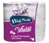 Big Soft Violet papier toaletowy perfumowany biały 2-warstwowy 190 arkuszy 4 rolki