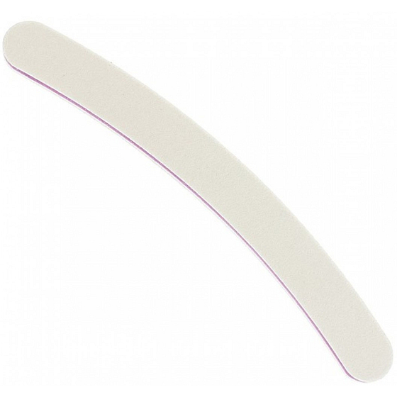 Pilník na nehty plochý oválný prohnutý bílý 17,5 cm
