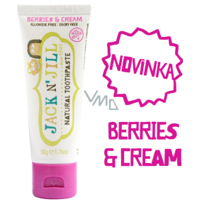 Jack N Jill BIO Berries & Cream přírodní měsíčková zubní pasta 50 g