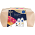 Nivea Firming Care Q10 zpevňující tělové mléko 400 ml + Apricot sprchový gel 250 ml + Black & White antiperspirant roll-on 50 ml + etue, kosmetická sada