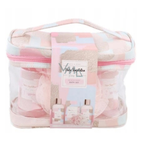 Idc Institute Pure Temptation sůl do koupele 100 g + pěna do koupele 290 ml + sprchový gel 290 ml + mycí žínka + kosmetická taštička, kosmetická sada