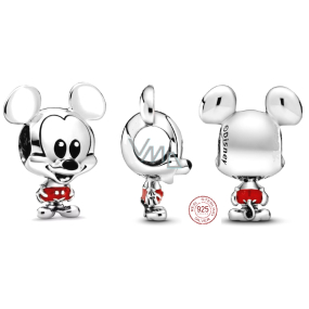 Zawieszka ze srebra próby 925 Disney Mickey Mouse, koralik do bransoletki Zawieszka ze srebra próby 925 Disney Mickey Mouse, koralik do bransoletki