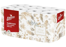 Linteo Wesołych Świąt papier toaletowy biały 3 warstwowy 16 sztuk