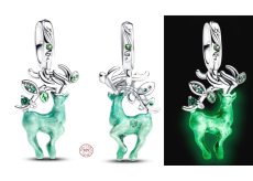 Charm Srebrny 925 King of Glory jeleń Yaolin Deer, wisiorek na bransoletkę zwierzę