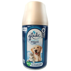 Glade Refreshing Air mazlíčci automatický osvěžovač vzduchu s vůní čistého prádla, chladivého vzduchu a konvalinky náhradní náplň sprej 269 ml Glade Refreshing Air mazlíčci automatický osvěžovač vzduchu s vůní čistého prádla, chladivého vzduchu a konvalinky náhradní náplň sprej 269 ml