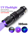 Svítilna přenosná LED UV svítilna 395 nm – kompaktní detektor nečistot a bankovek 