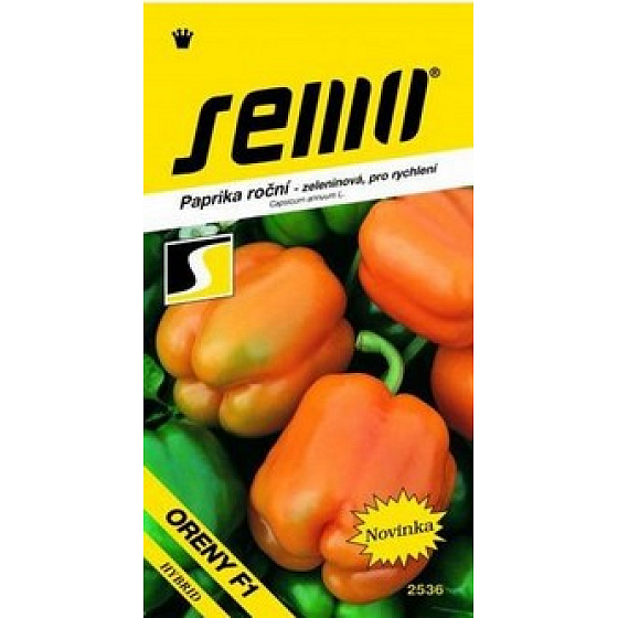 Semo Paprika roční zeleninová, pro rychlení Oreny oranžová 15 semen