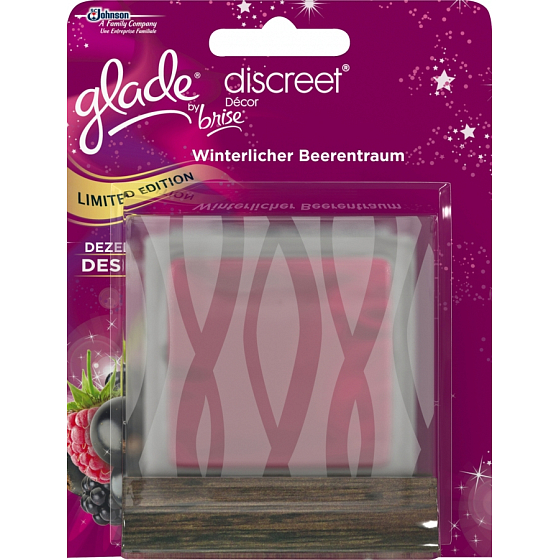 Glade Blackberry Frost Discreet Decor osvěžovač vzduchu sklo 12 g