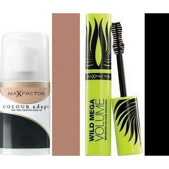 Max Factor Colour Adapt make-up 80 Bronze 34 ml + Wild Mega Volume řasenka černá 11 ml