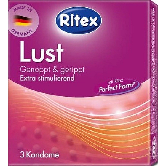 Ritex Lust kondom vroubkovaný 3 kusy