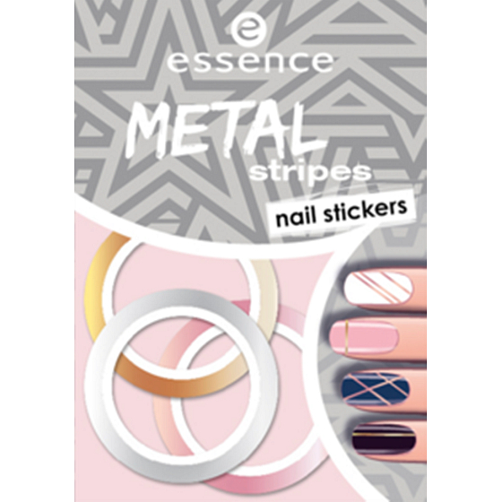Essence Nail Art Metal Stripes nálepky na nehty 04 1 aršík