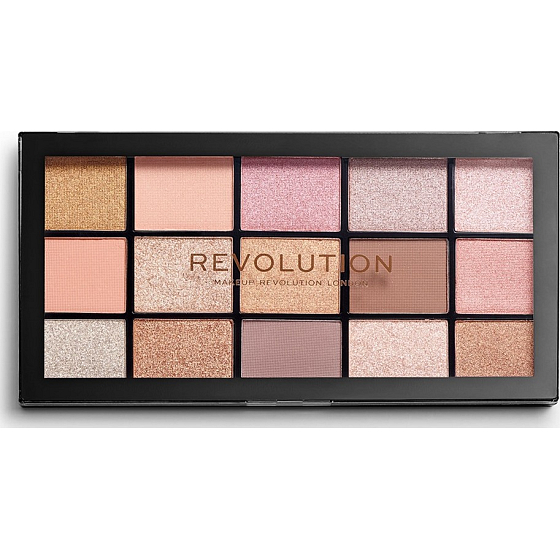 Makeup Revolution Re-Loaded paletka očních stínů Fundamental 15 x 1,1 g