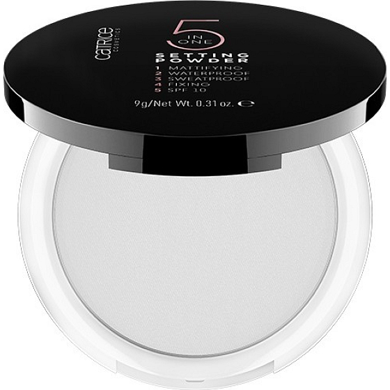 Catrice 5 in 1 Setting Powder 5v1 fixační pudr 010 Transparent 9 g