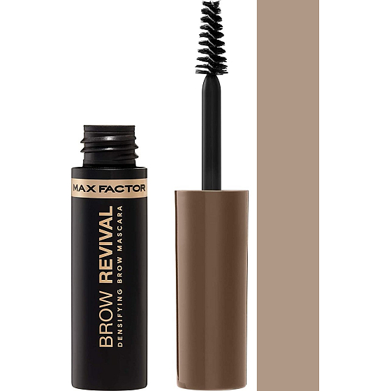 Max Factor Brow Revival řasenka na obočí s oleji a vlákny pro oživení 002 Soft Brown 4,5 ml