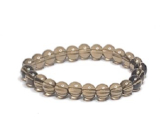 Bransoletka z kamienia obsydianowego elastyczna naturalny kamień, koralik 8 mm / 16 -17 cm, najbardziej doskonały kryształ