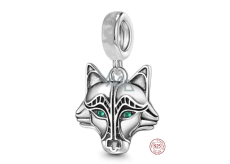Zawieszka ze srebra 925 Wilk, charms do bransoletki