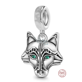 Zawieszka ze srebra 925 Wilk, charms do bransoletki