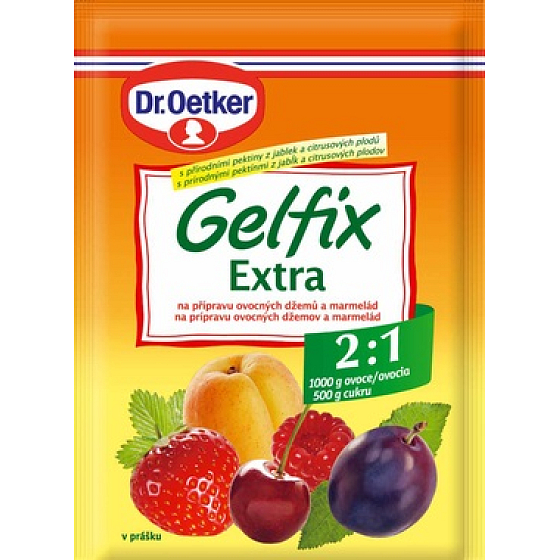 Dr. Oetker Gelfix Extra směs na přípravu ovocných džemů a marmelád 2:1 25 g