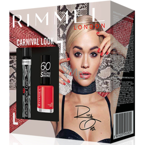 Rimmel London Extra Super Lash řasenka 101 černá 8 ml + lak nehty 8 ml, kosmetická sada