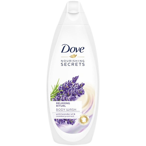 Dove Nourishing Secrets Zklidňující Rituál sprchový gel s levandulovým olejem a extraktem z rozmarýnu 250 ml