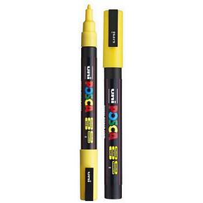 Posca Uniwersalny akrylowy marker 0,9 - 1,3 mm żółty PC-3M