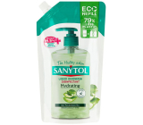 Sanytol Zielona Herbata & Aloe Vera Dezynfekujący Nawilżający Płyn do Rąk 500 ml Wkład