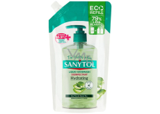 Sanytol Zielona Herbata & Aloe Vera Dezynfekujący Nawilżający Płyn do Rąk 500 ml Wkład