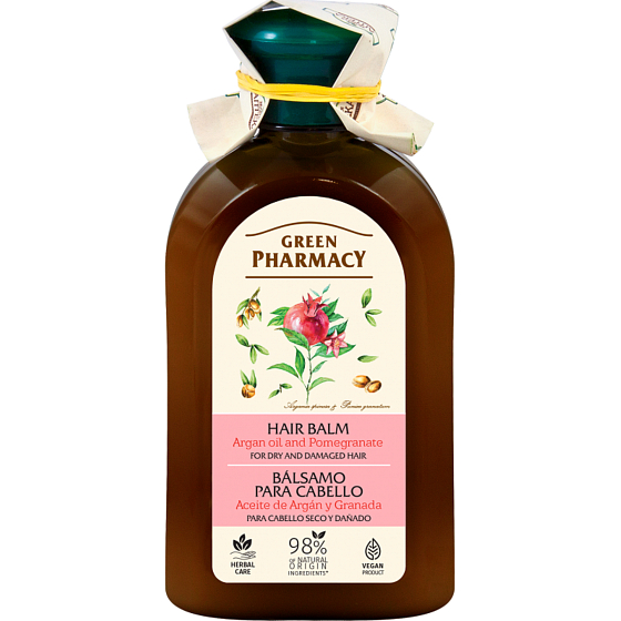 Green Pharmacy Olej arganowy i jabłko granatu odżywka do suchych i zniszczonych włosów 300 ml