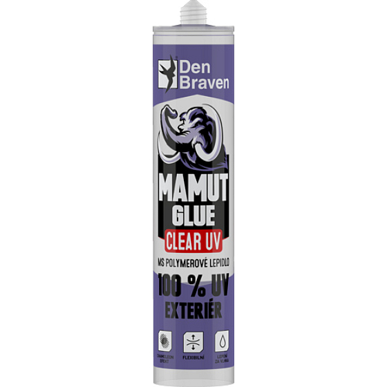 Den Braven Mamut Glue Clear 100 % UV Exteriér przezroczyste klej, 290 ml