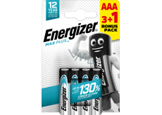 Energizer Baterie Max Plus AAA mikrotužková baterie, 3+1 ks