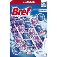 Bref WC Power Aktiv Lawenda, WC kulki, 3 × 50 g