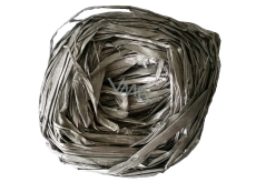 Raffia srebrna nabarwiona włókno do dekoracji 30 g
