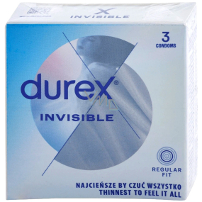 Durex Invisible Extra Thin Extra Sensitive kondomy extra cienkie, extra wrażliwe nominalna szerokość: 54 mm 3 sztuki