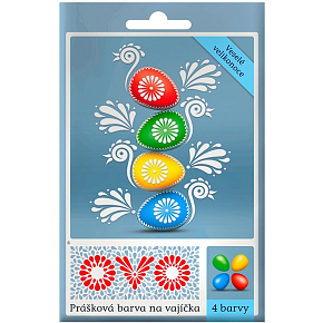OVO zestaw proszkowych farb do jajek, 4 kolory