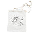 Bohemia Gifts Torba płócienna z nadrukiem Mapa świata 42 x 38 cm
