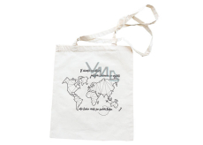 Bohemia Gifts Torba płócienna z nadrukiem Mapa świata 42 x 38 cm